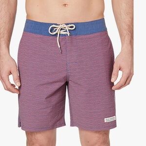 Men's Nautilus Board Shorts Red Waves